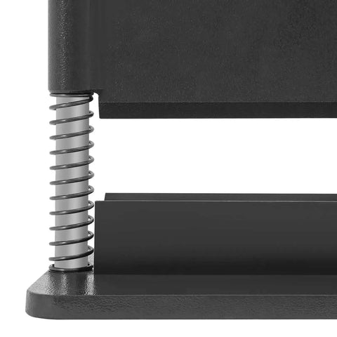 Close-up of 12-Inch Press Brake Attachment for Hydraulic Shop Presses, showing spring and metal parts, beefed-up bending tool detail