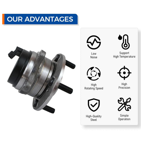 Rear Wheel Hub Bearing Assembly For Hyundai Santa Fe Veracruz And Kia Sorento 5 Lug With ABS Sensor FWD Only Fits 2007 2018