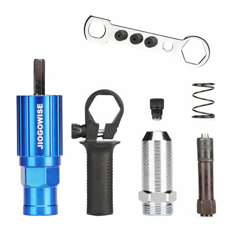 Cordless Drill Rivet Gun Adapter Kit Converts Your Drill Into a Rivet Gun With 4 Rivet Heads and 80 Rivets For Easy Pop Riveting