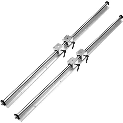 Heavy Duty Linear Rail Kit With 200mm Rails And SBR12UU Slider Blocks End Stops For CNC Routers And 3D Printers Includes Two Rails And Four Blocks