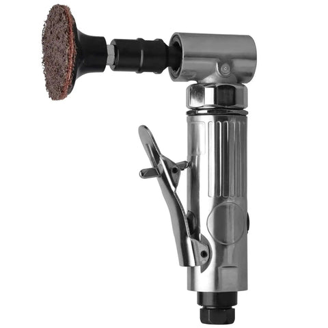 1/4 Inch Angle Air Die Grinder Kit With 22 Piece 2 Inch Roll Lock Sanding Discs Pro Grade Polished Color Finish 90 Degree Head