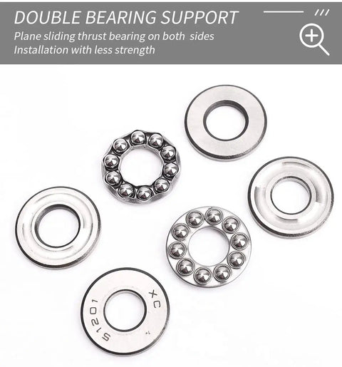 Double bearing support components from Professional Durable Bicycle Bearing Press And Removal Tool Kit For Precise Bottom Bracket Bearing Installation And Extraction, Compatible With BB73 BB86 BB30 BB91 BB92 PF30 Standards, MTB And Road Bike Repair Tools Set