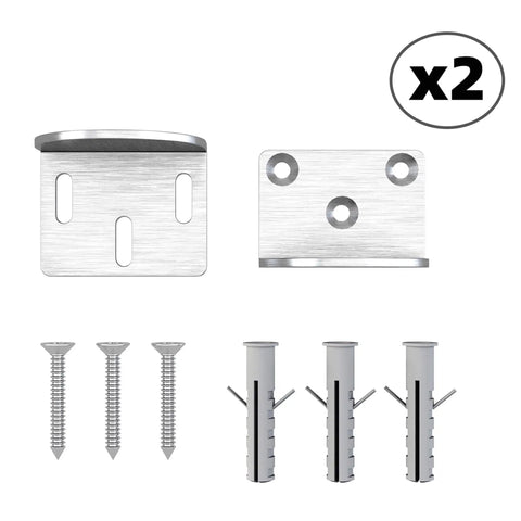 Sliding Barn Door Floor Guide Bottom Mounted U Shape Stainless Steel For Door Thickness 1 7 16 Inches To 1 13 16 Inches 2 Pack