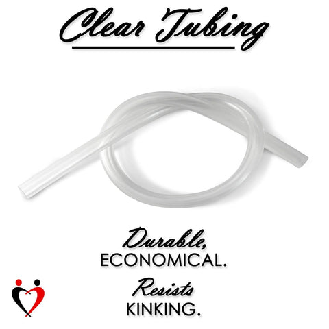 Clear PVC vacuum hose tubing, coiled with open ends, for vacuum pump use