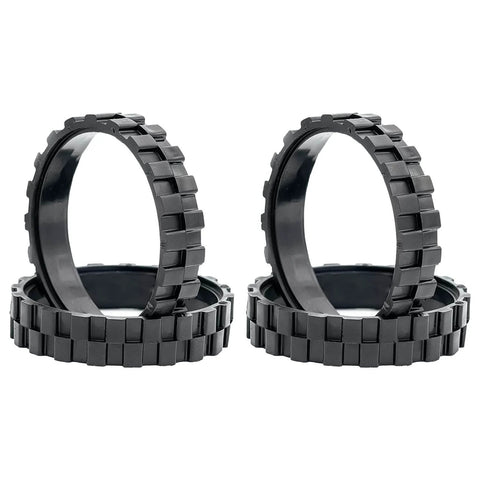 Front view of Anti Slip Roomba Wheel Replacement Set 4 Pack For All Roomba Series 500 600 700 800 900 Including E5 E6 I7 Durable Rubber