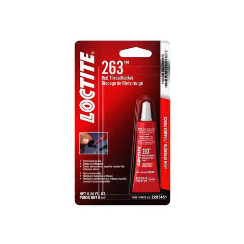 High Strength Automotive Threadlocker Red For Metal Fasteners That Stand Up To Heavy Vibration And Oil Exposure With Bright Fluorescent Finish For Easy Visual Verification In Tight Spaces 6 Ml 1 Pack Loctite in retail packaging