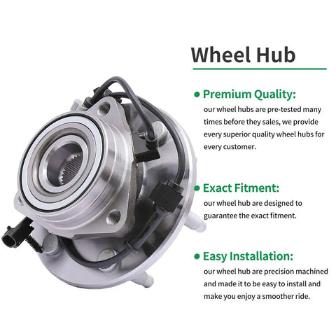 Front view of Front Wheel Hub Bearing Assembly 515036 For Chevy Silverado 1500 1999-2006 4x4 OE Replacement
