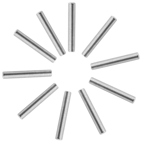 10 Pack Stainless Steel Shelf Dowel Pins 4x30mm Chamfered Ends For Easy Install Bunk Beds Cabinets And Shelves arranged in a circle