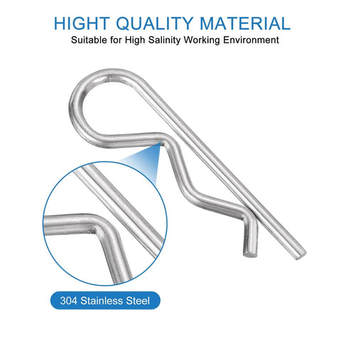 Tough As Nails 4mm By 78mm Hairpin Cotter Pins Kit In 304 Stainless Steel R Clips Retaining Pins