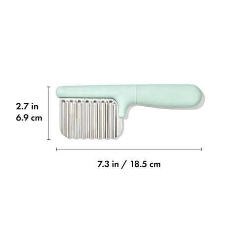 Crinkle Cutter For Kids Safe Food Prep And On The Go Mealtime Fun With Easy Grasp Shapes For Babies And Toddlers OXO Tot Crinkle Cutter