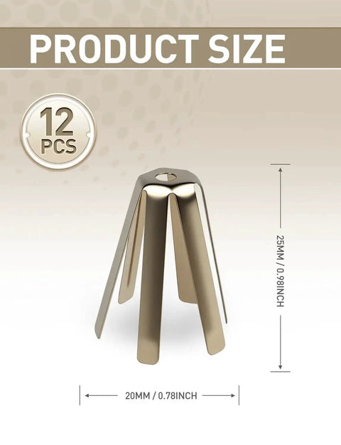 Universal Brass Golf Shaft Adapter Shims 12 Pack With 6 Leg Precision Design Fits.335.350.355.370 Tip Diameters For Irons Ferrules
