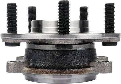 Front view of Front Wheel Hub And Bearing Assembly For Mazda 3 And Mazda 3 Sport 2014 Through 2018 And Mazda CX 3 2016 Through 2020 Five Lug With ABS Direct Fit Left And Right OE Replacement Easy Install