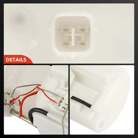 Close-up details of Drop In Electric Fuel Pump Module Assembly With Sending Unit For Honda Odyssey 2011 2012 2013 2014 2015 2016 V6 3.5L Replacement Part Easy Install Durable And Reliable Fuel Delivery Solution, showing connector and wiring.