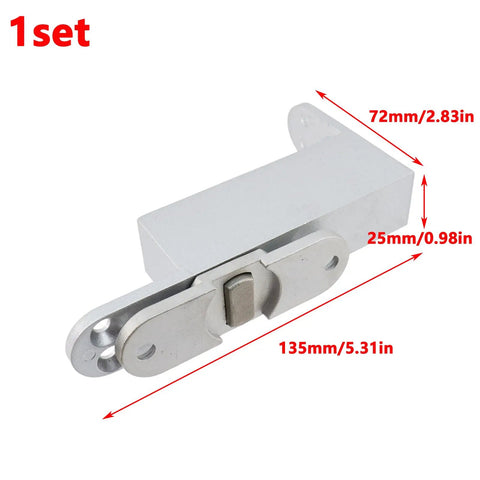 Self Closing Door Pivot Hinges For Wood Secret Doors, 360 Degree Shaft Swing Door Hardware, Zinc Alloy, 1 Set dimensions view