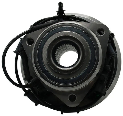 Front view of a Front Wheel Bearing And Hub Assembly For Select Jeep Models Direct Fit OE Engineered Complete Repair
