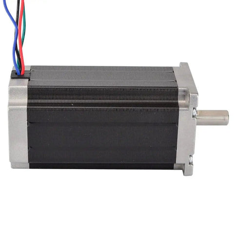 Side view of Heavy Duty Nema 23 CNC Stepper Motor with 3Nm Torque 425 Oz in 114mm Size, showing four wire bipolar design.