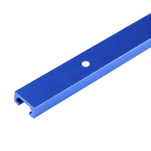 Four 48 Inch Aluminum T Tracks With Screws For Woodworking, blue anodized profile with predrilled hole, for wood jigs and fixtures.