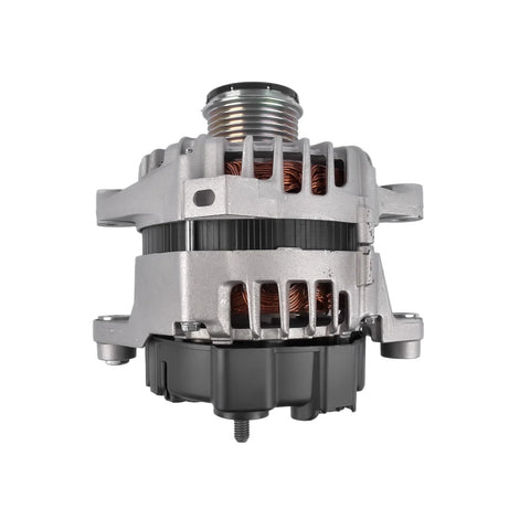Front view of 150 Amp Car Alternator Replacement For Kia Sorento Optima 12 15 And Hyundai Santa Fe Sport 2013 2016 Sonata 2014 2.0L 2.4L Engines 373002G850 373002G855 OE Style Quality Upgrade