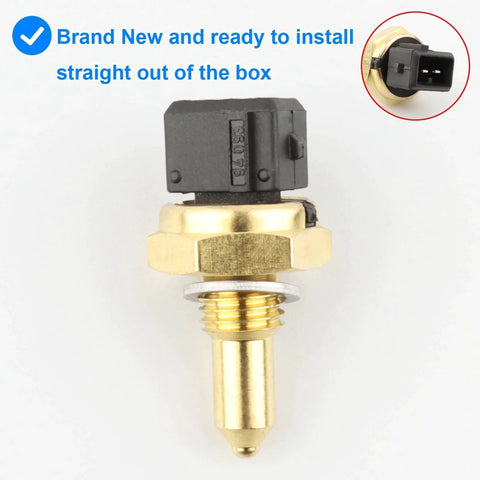 Engine Coolant Temperature Sensor For BMW Vehicles Replacement ECT Sensor TS10270 1580792 displayed with brass fitting