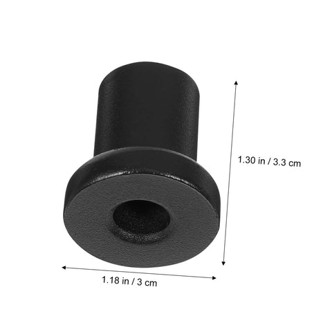 Black Sliding Barn Door Track Spacers Wall Connectors 4 Pack Built Tough Rust Resistant Hardware with dimensions shown