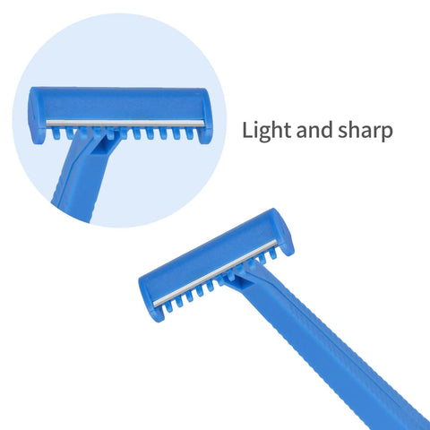 Blue razor from Essential AED Training Kit With CPR Mask And One Way Valve, Gloves, Scissors, Razor, Gauze Pads, Cleansing Wipes