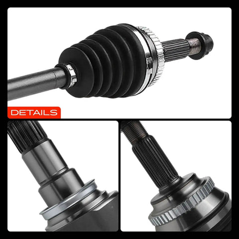 Close-up view of Pair Of Front CV Axle Shaft Assemblies For Toyota Corolla 2009-2018 Matrix 2003-2013 and Pontiac Vibe 2003-2010 L4 1.8L Driver and Passenger Side Drop In and Go Replacement