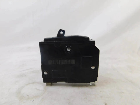 Side view of QO115 1 Pole 15 Amp Circuit Breaker For 120/240 Volt Panels, black, DIY Friendly, for residential electrical panels.
