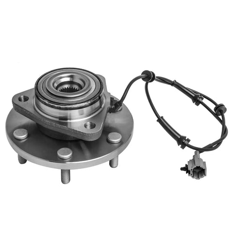 Front Wheel Bearing And Hub Assembly Compatible With 2004 2005 2006 2007 Nissan Titan, 2005 2006 2007 Armada, 6 stud hub with ABS