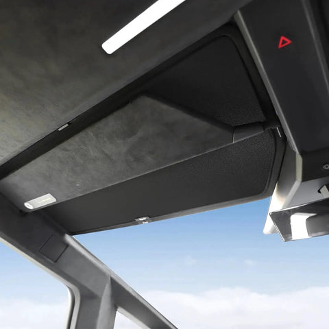 Cybertruck Roof Sunshade Kit Nano Reflective Heat Insulation UV Protection 2Pcs installed inside vehicle roof