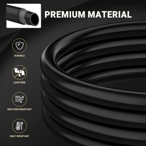 4 Foot High Pressure Propane Regulator With Gauge 0 To 60 Psi POL Connection Hose with durable, weather-resistant construction