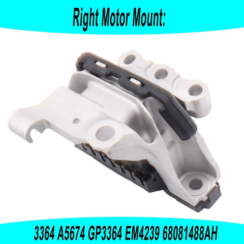 Dodge Dart Beefed-Up Engine And Transmission Mount Kit 2013-2016 2.0L 2.4L Replacement With Right Motor Mount frontal view