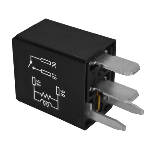 Close-up of 12V DC 35 Amp Four Pin General Purpose Automotive Relay for high current electrical switching, U15 model.