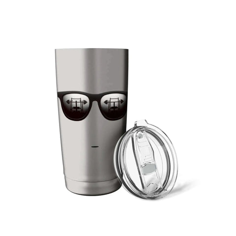 Insulated Stainless Steel Tumbler For Gym Sessions Dual Wall Keeps Drinks Hot Or Cold BPA Free Leak Proof Lid Brushed Steel