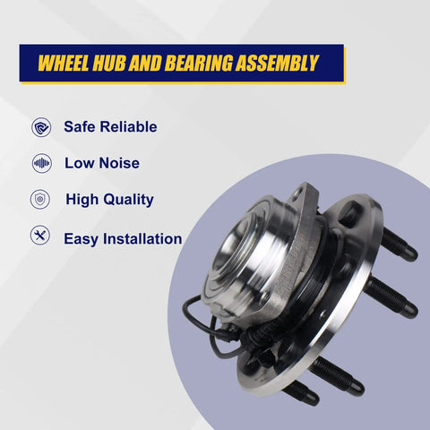 Front Wheel Bearing And Hub Assembly Fits Cadillac Escalade ESV EXT AWD Chevy Avalanche Silverado Suburban 1500 Tahoe 4WD 6 Lug With ABS
