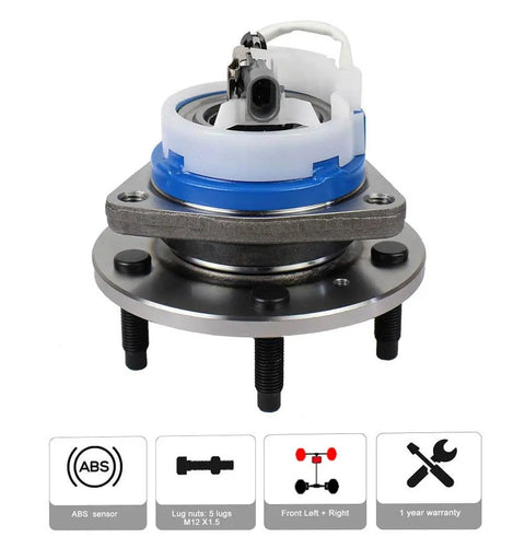 Front Wheel Hub Bearing Assembly 513121 Fit Chevy Buick Cadillac Pontiac Oldsmobile Impala LeSabre LaCrosse Century Regal Lucerne