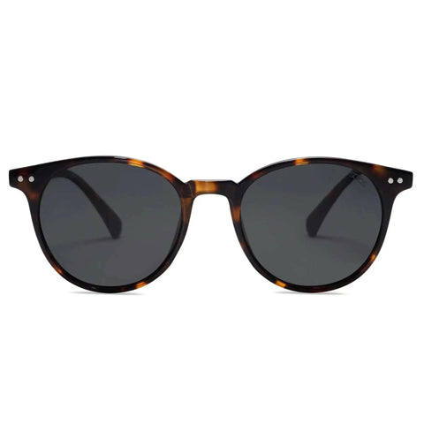 Small Round Polarized Sunglasses For Women And Men, Vintage Style UV400 Lenses, Lightweight Polycarbonate Frame In Tortoise And Grey