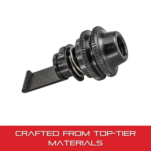 Lock Bolt Assembly For 6 Inch Combination Square Head With Starrett Compatibility, shown in durable black steel construction