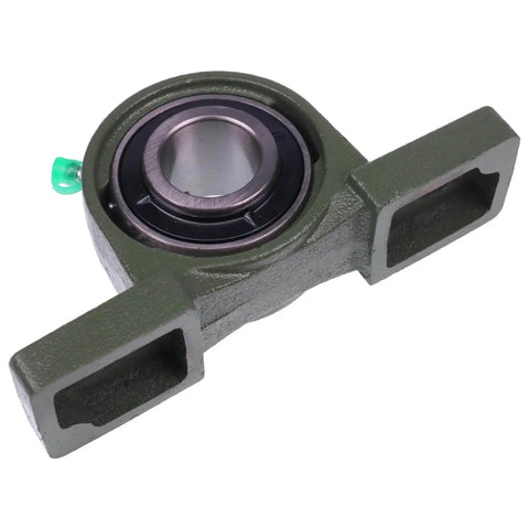 1-1/8 Inch Bore Pillow Block Bearing Set Compatible With AMI UCP206-18, Browning VPS-218, side view of green housing