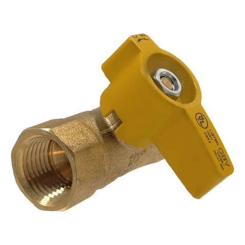 Go To 10 Pack Half Inch IPS Brass Gas Ball Valves For Propane And Natural Gas One Quarter Turn With Metal Handle CSA And UL
