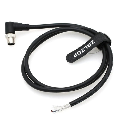M12 4 Pin Sensor Actuator Connector Right Angle Aviation Cable Socket for Automation Control and Fieldbus Modules IP67 Rated