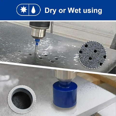 Diamond Core Bits Three Eighths Inch Set 10mm For Porcelain Tile Marble Ceramic Granite And Brick Dry And Wet Drilling