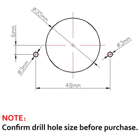 Diagram showing 35mm drill hole size for Versatile All In One Hinge Drilling And Boring Machine For Cabinets And Furniture From WYDDDARY