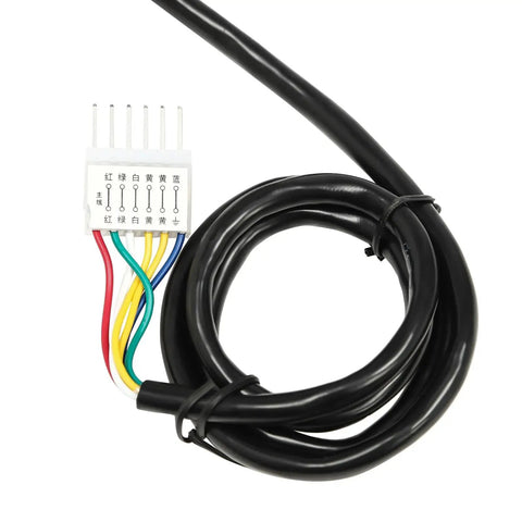 Coiled cable with connector for AC 110V Electric Motor With Speed Controller And Worm Gear Reducer, durable wiring for industrial machines.