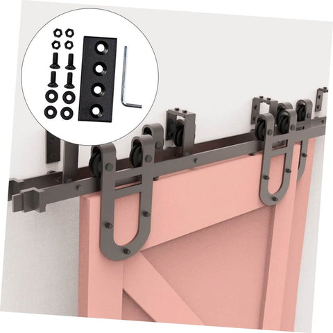 Track Connecting Plates For Barn Door Hardware Two Pack No Sweat Easy Install Carbon Steel Flat Mending Plates Bracket Connectors