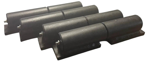 Beefy 9 Inch Barrel Hinges With Plate Weld-On For Heavy Duty Gates And Doors, 2000 Lbs Load Per Hinge, 4000 Lbs Per Pair
