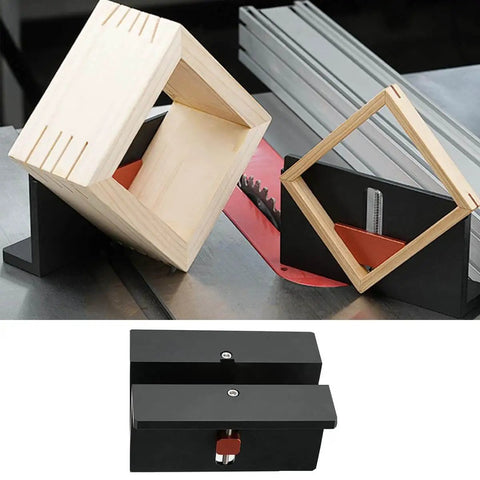Two Pack Pro Grade Right Angle Box Joint Jig For Table Saw And Router, DIY Friendly Dovetail And Spline Clamp Jig displayed