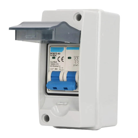 Transparent Cover DC Miniature Circuit Breaker for Solar PV System, 63A 1000V Isolator Disconnect Switch with IP65 rating