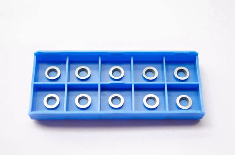 Round Carbide Cutter Set For Wood Lathe Hollowing And Wood Turning One Third Inch Diameter 8.9mm 30 Degree Cutting Angle Tungsten Carbide Finishers Tools DIY Hollowing Bits For Pros And Beginners 10 Pieces in blue case