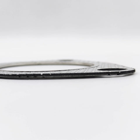 Graphite 2.5-inch exhaust flange gasket, three-bolt, circular disc, high-temp replacement, 2 pcs