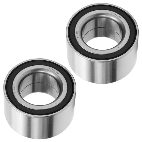4 Piece Wheel Bearing Hub Kit For Honda Civic 2006 2011 Includes 2 Front Wheel Bearings And 2 Rear Wheel Hubs Assembly Fits 2009 2010 2011 Hybrid EX LX Models Encoded ABS 5 Bolt Replacement - two front wheel bearings visible